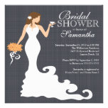 Modern Autumn Bride Wine Bridal Shower Invitations einladungen