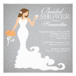 Modern Autumn Bride Wine Bridal Shower Invitations einladungen