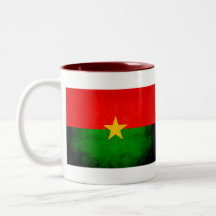 Modern Edgy Burkinabe Flag Coffee Mugs