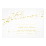 Modern Rosary First HolyCommunion Stylish Invite einladungen