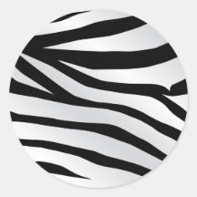 Modern Trendy Zebra Stripes Pattern Sticker