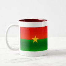 Moderne abgestreifte Burkinabe Flagge Kaffeetassen