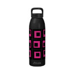 Moderne abstrakte Quadrat-Wasser-Flasche - Rosa/Sc trinkflaschen