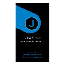 Moderne blaue Investmentbanker-Visitenkarte