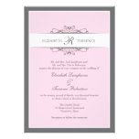 Moderne dekorative erröten Hochzeit Individuelle Ankündigungen