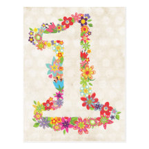 Moderne Girly einzigartige Designer-Blumen-Karte d Postkarten