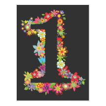Moderne Girly einzigartige Designer-Blumen-Karte d Postkarten
