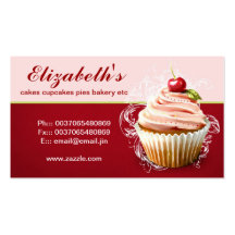 moderne Kirschkuchen-Visitenkarte