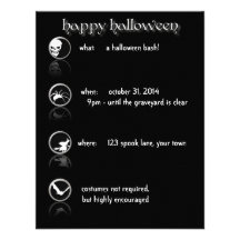 Moderne Knopf-Art-Halloween-Party-Einladung
