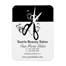 Moderne modische Schönheits-Salon-Karte Eckige Magnete