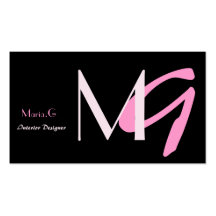 Moderne Monogramm businesscards Visitenkartenvorlage