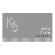 Moderne Monogramm-Film-Herausgeber-Visitenkarte