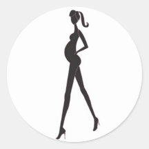 Moderne Mutter Runde Sticker