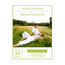 Moderne Paar-Save the Date Karte Postkarte