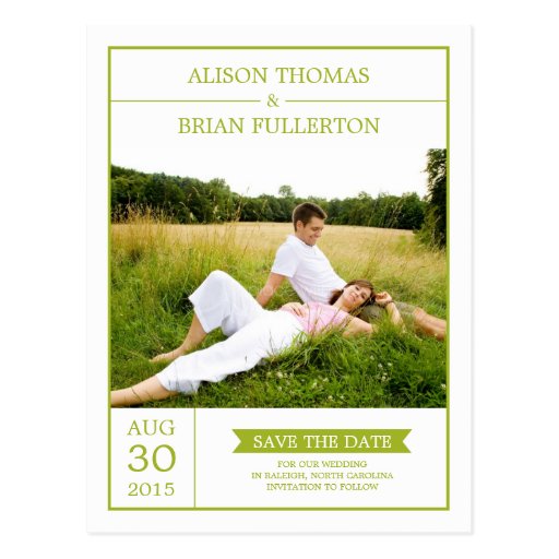 Moderne Paar-Save the Date Karte Postkarte