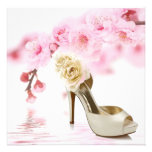 Moderne rosa BlumenBrautparty-Einladung