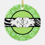 Moderne Schneeflocke-'Nzebra-Muster-Verzierung Weihnachtsornament