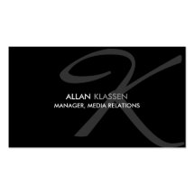 Moderne und elegante Monogramm-Visitenkarte-Schabl