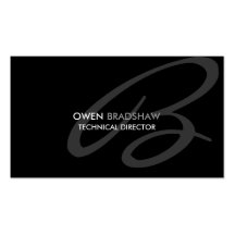 Moderne und elegante Monogramm-Visitenkarte-Schabl