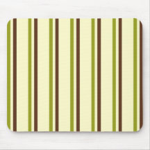 Moderne und modische grüne Brown- und Creme-Streif Mauspad