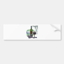 Moderne Wein-und Trauben-Kunst Auto Sticker