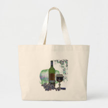 Moderne Wein-und Trauben-Kunst Einkaufstaschen