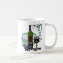 Moderne Wein-und Trauben-Kunst Kaffee Tassen