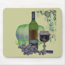 Moderne Wein-und Trauben-Kunst Mauspad