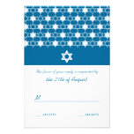 Moderne weiße Davidssterne Bar Mitzvah UAWG Karte einladungen