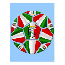 Moderner italienischer Fußball täfelt Grafikgesche Postkarte