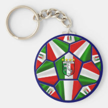 Moderner italienischer Fußball täfelt Grafikgesche Schlüsselanhänger