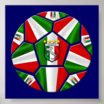 Moderner italienischer Fußball täfelt Grafiksport Plakate