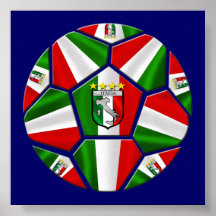 Moderner italienischer Fußball täfelt Grafiksport Plakate