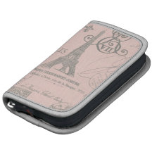 moderner rosa Vintager Turm Paris Eiffel Mappe