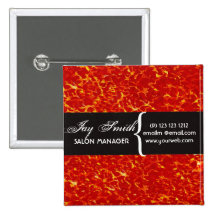 Moderner Safari-Salonshairstylist-Namensschild Anstecknadelbutton