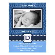 Modernes Baby-Foto Announcemnet Individuelle Einladung