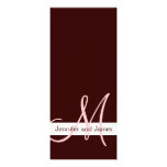 Modernes Hochzeits-Einladungs-Monogramm-Brown-Rosa