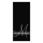 Modernes Hochzeits-Einladungs-Monogramm Schwarz-we