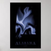Modernes Karten-Plakat Alabamas
