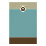 Modernes Monogramm-Briefpapier - Geschäft oder per Druckpapier