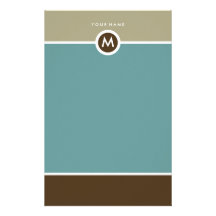 Modernes Monogramm-Briefpapier - Geschäft oder per Druckpapier