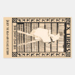 Modernes Vintages Buchzeichen v1 Rechteckige Sticker