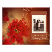 modernes Vintages Gold Burgunder mit Blumen Save t Fotografie