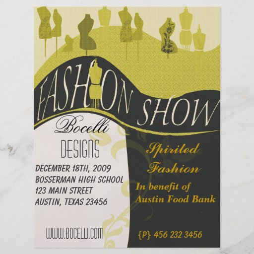 Modeschau-u. Designer-Einladung Individuelle Flyer