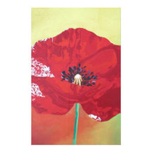 Modische Mohnblume Büropapiere