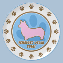 Modische Pembroke-Walisercorgi-Platte teller