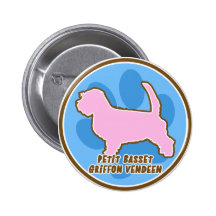 Modischer kleiner Dachshund Griffon Vendeen Button