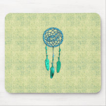 Modischer Ureinwohner-Wolf Dreamcatcher Mauspads