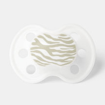 Modisches beige Zebra-Druck-Muster Baby Schnuller