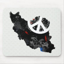 Modisches Friedenszeichen des Irans mit iranischer Mauspad